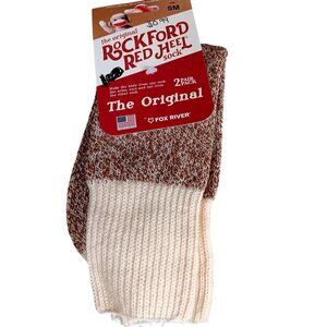 Small Fox River Rockford Red Heel Sock 2 Pair Pack SM USA